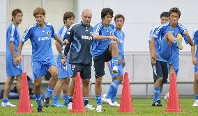 Japanese footballers prepare for World Cup q'fiers