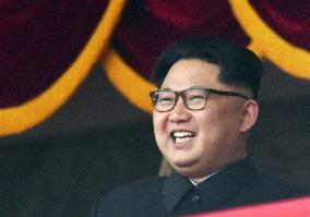 N. Korea's Kim Jong Un appears at huge loyalty parade in Pyongyang