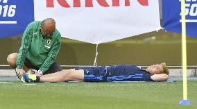 Soccer: Injured Honda out of Bulgaria game, doubtful for 2nd match