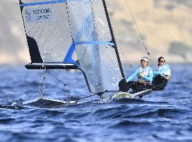 CORRECTED: Olympics: Japanese sailing pair in action