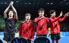 Olympics: Japan wins in table tennis team event