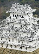 Year-end cleaning at Himeji Castle