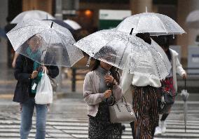 Typhoon Saola brings heavy rain in wide areas of Japan