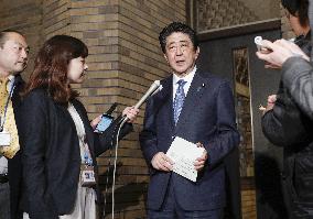Japan PM Abe after phone call with Trump
