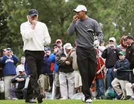 Tiger Woods at Masters practice round