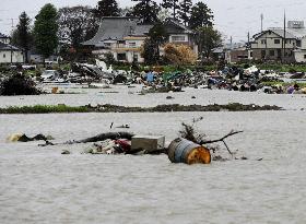 Heavy rain in northeastern Japan