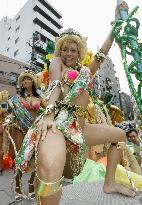 Samba carnival held in Tokyo's Asakusa