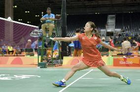 Japan's Okuhara wins in women's badminton singles 1st match