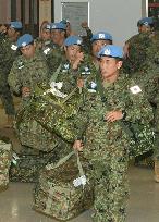 Japanese troop returns home from South Sudan