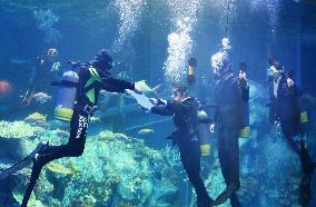 Toba Aquarium's initiation ceremony for new recruits