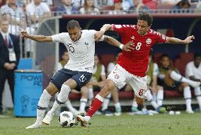 Football: Denmark vs France at World Cup