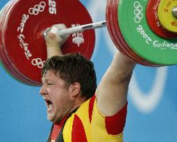 Germany's Steiner wins men's over 105 kg weightlifting