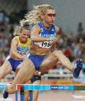 (1)Greece's Halkia wins gold in women's 400m hurdles