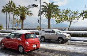 Snowy morning in Japan