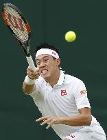 Nishikori competes in Wimbledon 3rd round