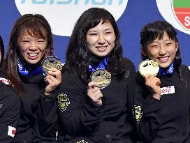 Wrestling: 3 Japanese women bag gold at world c'ships
