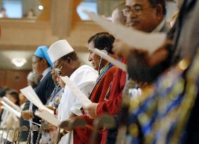 Various religious leaders join hands against violence at Kyoto m