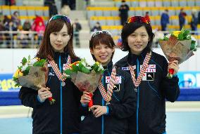 Japan 2nd in team pursuit at world speed skating championships
