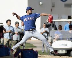 Darvish pain free after throwing from normal mound