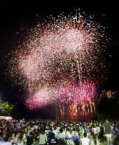 Seasonal tradition: fireworks in Osaka