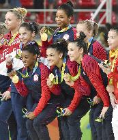 U.S. wins gold in women's gymnastics team final