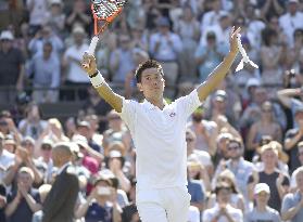 Tennis: Nishikori moves into Wimbledon 3rd round