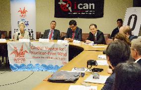 A-bomb survivor, activists press nations to ratify nuke ban pact