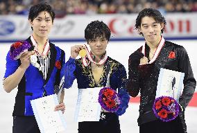 Figure skating: Men's medalists at Japanese national c'ships