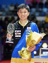 Japan's Harimoto becomes youngest Grand Finals singles champ