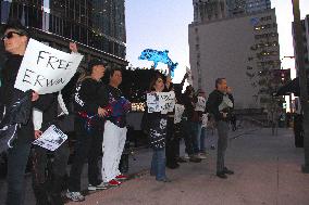 CORRECTED Sea Shepherd protests in Los Angeles