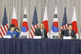 U.S, Japan, S. Korea confirm unity against N. Korea