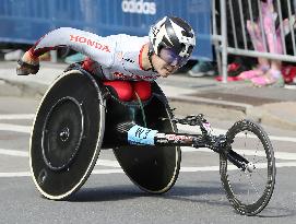 Marathon: Japan's Yamamoto places 3rd in men's wheelchair at Boston