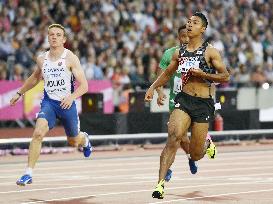 Sani Brown ties personal best to reach 100m semis at worlds