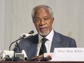 Kofi Annan expresses concern over situation in Myanmar's Rakhine State