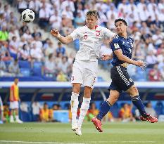 Football: Japan vs Poland at World Cup