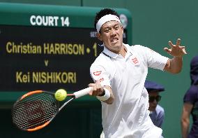 Tennis: Nishikori at Wimbledon