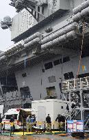 Drill for reactor accident on U.S. aircraft carrier