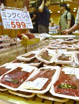 Whale meat sold in Japan