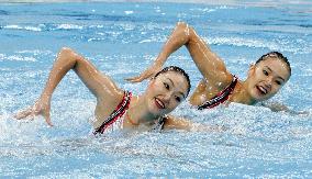 Japan's Suzuki and Harada win bronze in synchronized swimming