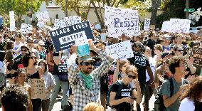 Demonstrators protest against hate in Berkeley