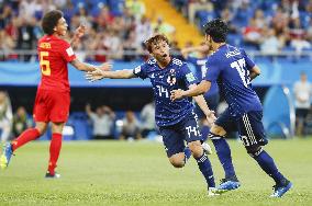 Football: Japan vs Belgium