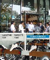 Rental bike cafe at foot of Tokyo Skytree