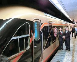 Taiwan express train with exterior of Tobu Railway's Spacia debuts