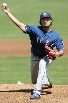Baseball: Darvish, "in shape for season," awaits birth of next child