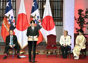 Prince Akishino, Princess Kiko attend ceremony in Chile