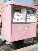 Home of "Somei Yoshino" places pink mailbox