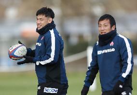 Rugby: Japan training for Russia test