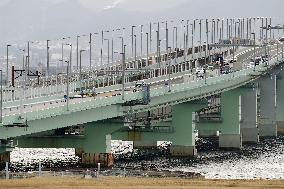 Access bridge to Kansai airport