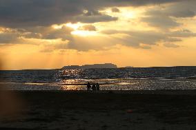 Chichibugahama beach in Japan