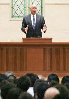 Powell delivers lecture at Kwansei Gakuin Univ.